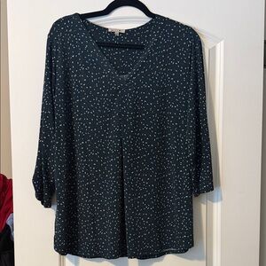 Beacon Black and White Speckled Blouse